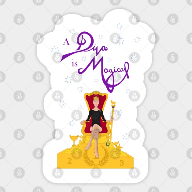 A Diva is Magical Sticker by GymCastic